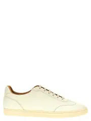 [Brunello Cucinelli] Brunello Cucinelli-Leather Sneakers Bianco-Uomo 44 Multicolor