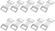 10PC/Bag Replacement Elastic Bandage Stretch Metal Fixation Hooks Clamps White Colors Clips Coffee