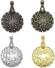 4 Pack Yarn Cutter Pendants Round Thread Cutters Decors Yarns Cutter Thread Yarn Cutting Tools for Sewing Craft Pendant Supplies