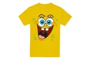 SpongeBob SquarePants Mens Surprise Face T-Shirt (Yellow) - UTTV6583