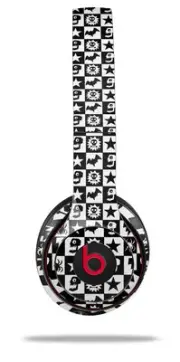 Skin Wrap for Beats Solo Wireless 2 3 4 Gothic Punk Pattern SKIN ONLY