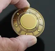 Spinning UFO Challenge Coin with Glow-in-The-Dark Alien Design Metal UFO Collectible with Rotating Feature, Ideal Gift for Alien & Sci-Fi Enthusiasts (Gold)