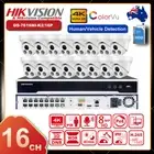 4K Hikvision 16CH 8MP Security Camera System Kit Colorvu MIC 16POE NVR Home CCTV
