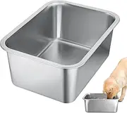 3 Gallons Extra Large Dog Water Bowl, Durable Stainless Steel Dog Bowl, Safe High Capacity Water and Food Bowl for Large, X-Large Breed Dogs Indoor Outdoor