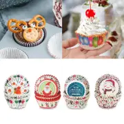 100PCS Christmas Cupcake Cases Muffin Cup Cake Cups Cupcake Liners Baking Cups