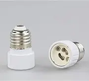 YSJJZRL E14/E27/B22/GU10/G24/E40 Socket Extender Lamp Bulb Socket Extension Lamp Holder Adapter (2 Pcs,E27 to GU10)