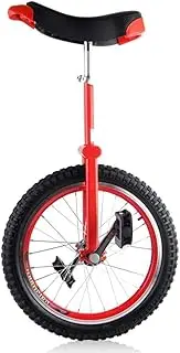Large 20"/24" Adult's Unicycle for Men/Women/Big Kids, 16"/18" Wheel Kid's Unicycle for 9-15 Year Old Child/Boys/Girls, Best Birthday Gift, Red (Color : Red, Size : 24") Durable TDF