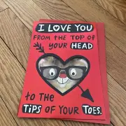 Hallmark Valentine Funny, Googly Eye Cat love you from head to toe & in between