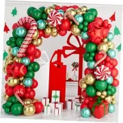 Christmas Balloon Garland Arch Kit 149PCS Red Green Gold Balloons Candy