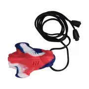 Chubuddy SpaceJet Chewy Pendant With Break Away Clasp Necklace- Patriot Swirl