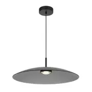 Orilla Wide Smoked Glass Dome Pendant Light