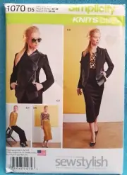 Simplicity 1074 Misses' skirt, top, jacket, pants pattern, 4 through 12, uncut