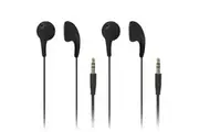 2PK iLuv Black Bubble Gum 2 Earphones Headphones In-Ear for iPhone Android iPod