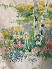VINTAGE LOT SET OF 3 1977 J.P. STEVENS FLORAL PLEATED HOOK CURTAINS DRAPES 84"