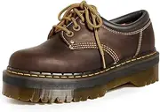 [Dr. Martens] Men's 8053 Quad Platform 5 Eye Oxford Shoe - Brown, Size 9