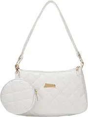[ETUCYNG] Underarm Purse - Underarm Diagonal Pattern PU Leather Shoulder Bag,Shoulder Purses With Small Bag For Women For Shopping