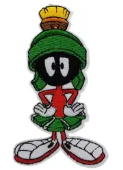 Marvin The Martian Cartoon Character Figure Embroidered Iron Sew On Patch New