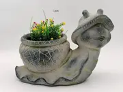 Snail with pot Planter