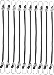 Totority 10Pcs Elastic Bungee Cords with Hooks for Motorcycles and Bikes Durable Micro Tie Down Straps for Securing Luggage and Gear Quick Release Design for Easy Use