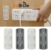 1-4PCS Punch Free Plug Sticker Power Strip Rack Power Board Holder Wall Mounted