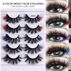 Lashes Lashes with Color False Eyelashes Colored Lashes Fluffy Mink Lashes