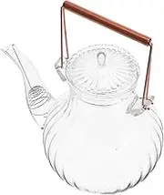 Didiseaon Elegant Tea Pot with Handle Heat Resistant Teapot for Home Brewing Easy to Clean Scented Tea Serving Kettle for Daily Family Use