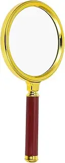 EXAOMBLE Vintage Handheld Magnifying Glass Magnification with Faux Rosewood Handle Lens for Reading Repairs Hobbies and Science Expansive Viewing Area for Enhanced Clarity