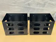 2xBLACK ALLOY 20L JERRY CAN HOLDER CANOPY TOOLBOX,TRAILER,CARAVAN,RV 380 200 340