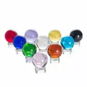 LONGWIN 50MM Quartz Crystal Ball Sphere Healing Crystals Photo Props Free Stand