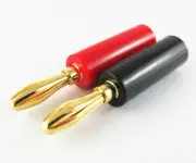 50pairs Gold Plated Speaker Cable Wire Hard Plastic Banana Plug Screw Connector