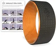 SukhaMat Yoga Wheel - New! Pro Series - Dharma Yoga Prop Wheel, Back Stretcher, With Printed Guide & Online Video