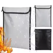 Waterproof 15x11'' Fireproof Document Bag Fire Safe Cash Pouch Envelope USA