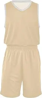 [ODAWA] Fire Brick Youth Basketball Jerseys Boys and Girls Basketball Jersey Set Basketball Tank Top and Track Shorts Set