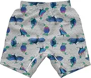 Green Sprouts Baby-Boys Without Built-in Diaper, Gray Himalayan Monal, 4T
