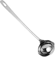 Stainless Steel Ladle with Pouring Spout Heavy Duty Soup Ladle for Canning Chicken Soup and Serving Soups Utensil for Hot Pot and Gravy