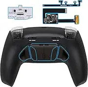 eXtremeRate RISE4 Plus MAX RMB Back Paddles Kit with Clicky Trigger Stops & Rubberized Grip for PS5 Controller BDM-010 020, Remappable Real Metal Back Buttons Kit for PS5 Controller – Black