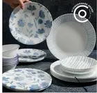 New Corelle Botanical Stripes 32-Piece Dinnerware Set, Service for 8 1146962