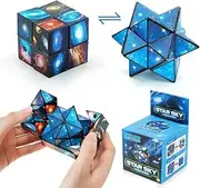 RovzuKct Magic Cube,2 in 1 Star Cube Magic Cube Set,Star Sky Planet Infinity Cube Set,Creative Decompression Cube for Kids and Adults