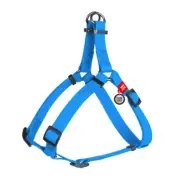 Waterproof Dog Harness Step-In Adjustable Durable Collartex QR-Tag WAUDOG Blue