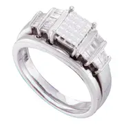 1/2CT-Diamond INVISIBLE BRIDAL SET