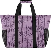 [sanluoli] Bag For Trunk Foldable Beach Totes Bags With Compartments Canvas Laundry Bag, Purple, 1 size