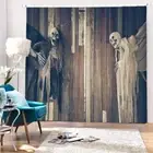 Skeleton Gatekeeper 3D Blockout Photo Print Curtain Fabric Curtains Window