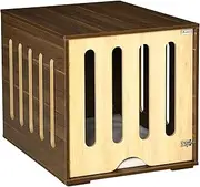 PawHut Furniture Style Dog Crate End Table with Removable Door Panel, Dog Crate Bed with Foam Cushion, Safety Lock, Indoor Use, for Small & Medium Dogs, Brown