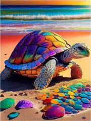 Eiazuiks Diamond Painting Kits for Adults, Colorful Turtle 5D Onesize, b10032