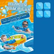 Multifunction Squirt Water Gun Water Blaster Sprinkler with Pool Swimming Float Buoy and Inflatable Hammer (Shark Squirt Gun)