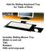 D-KB-DK Slidable Underdesk Ergonomic Keyboard Tray Shelf w/Mouse Tray platform