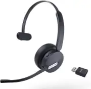 Yealink WH64 Hybrid with DECT Dongle, 492ft Range 26 Talk Time Bluetooth Headset