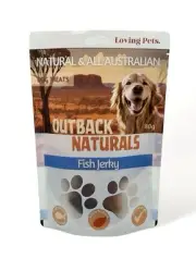Loving Pets Outback Naturals Fish Jerky Dog Training Treats 80g