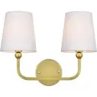 Living District LD7322W16BRA Colson 2 Light 16 inch Brass Bath Sconce Wall Light