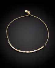 14K Italian Tri-Tone Gold Bolo Bracelet